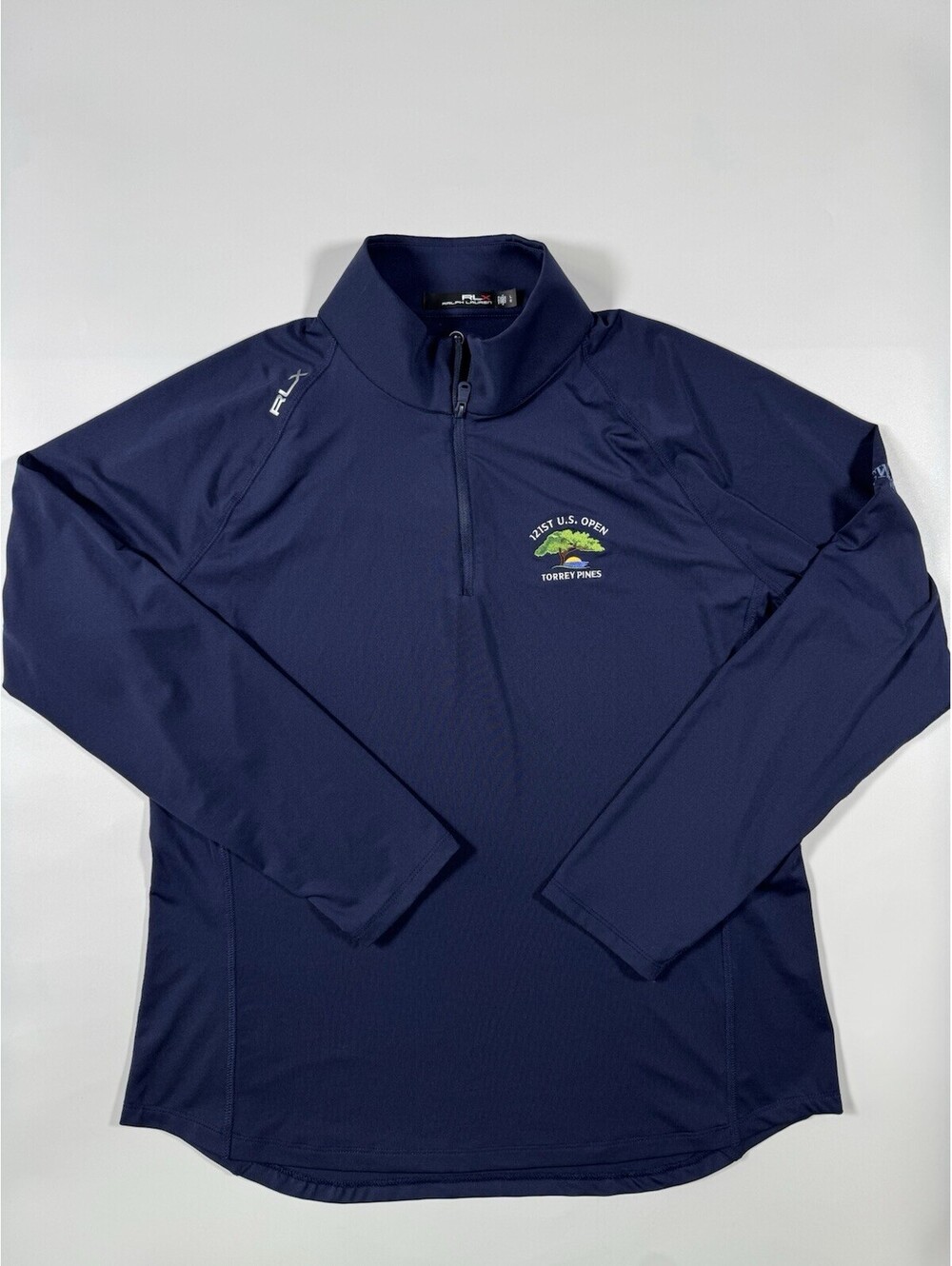 RLX Ralph Lauren Womens L 2021 US Open Torrey Pines Dewars Golf 1/4 Zip